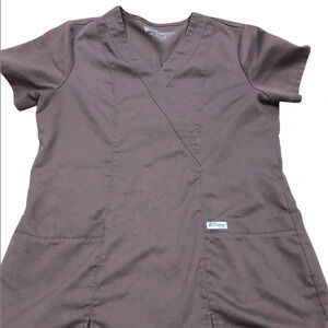 Grey’s Anatomy size small brown nurses/RN/LPN medical  scrub top